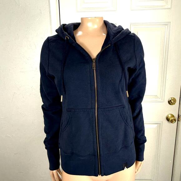 American Giant Tops - American Giant Women's Shirt XS Cotton Knit Hoodie Full zip Navy Blue B3-26